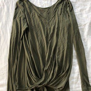 Open back long sleeve blouse